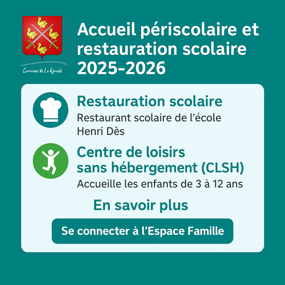 Accueil périscolaire et restauration scolaire 2025 – 2026
