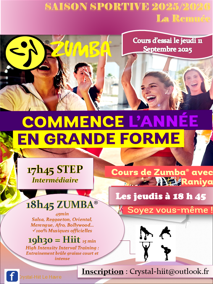 ZUMBA, STEP & HIIT – Saison 2025/2026 à La Remuée