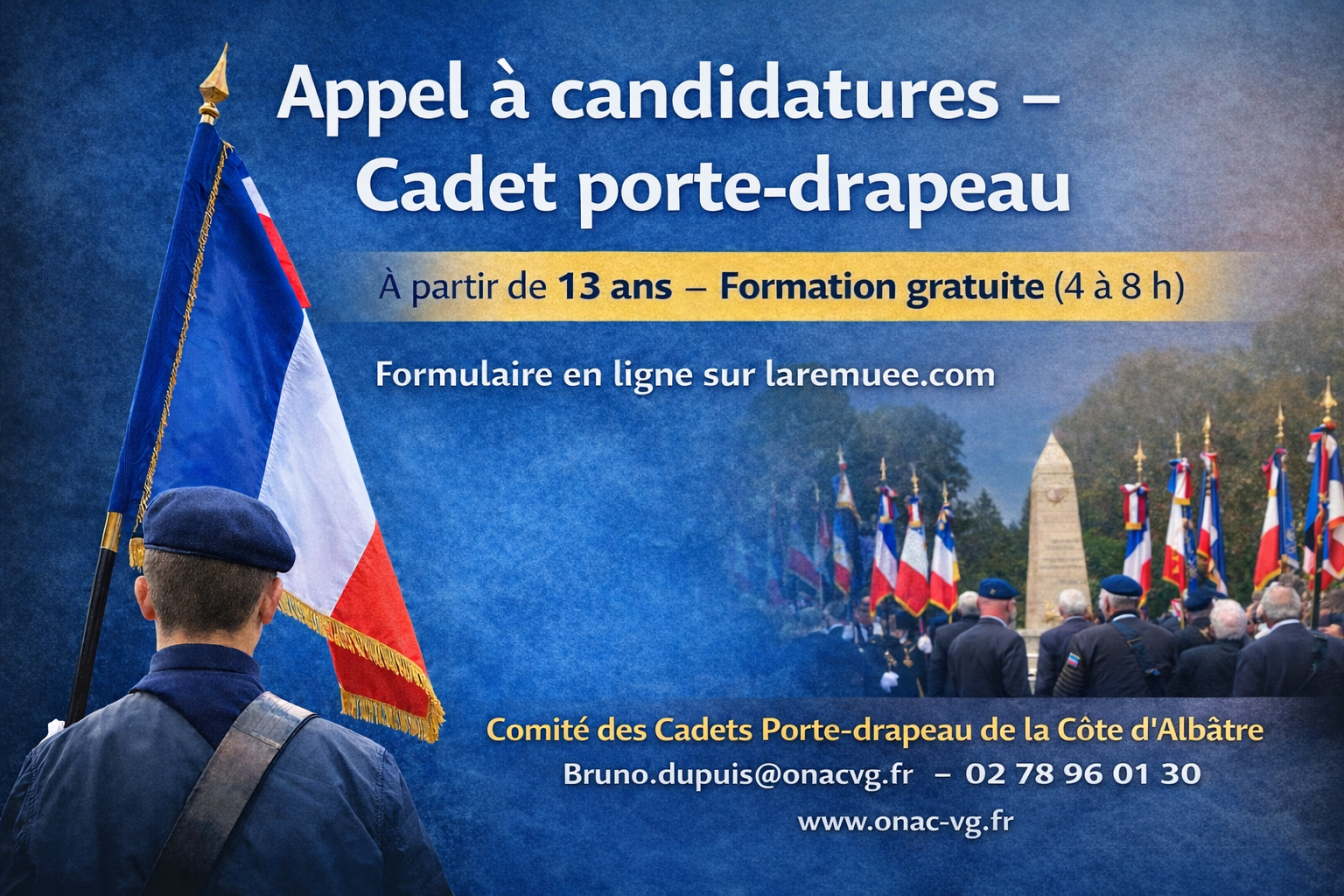 Appel à candidatures – Cadet porte-drapeau à La Remuée