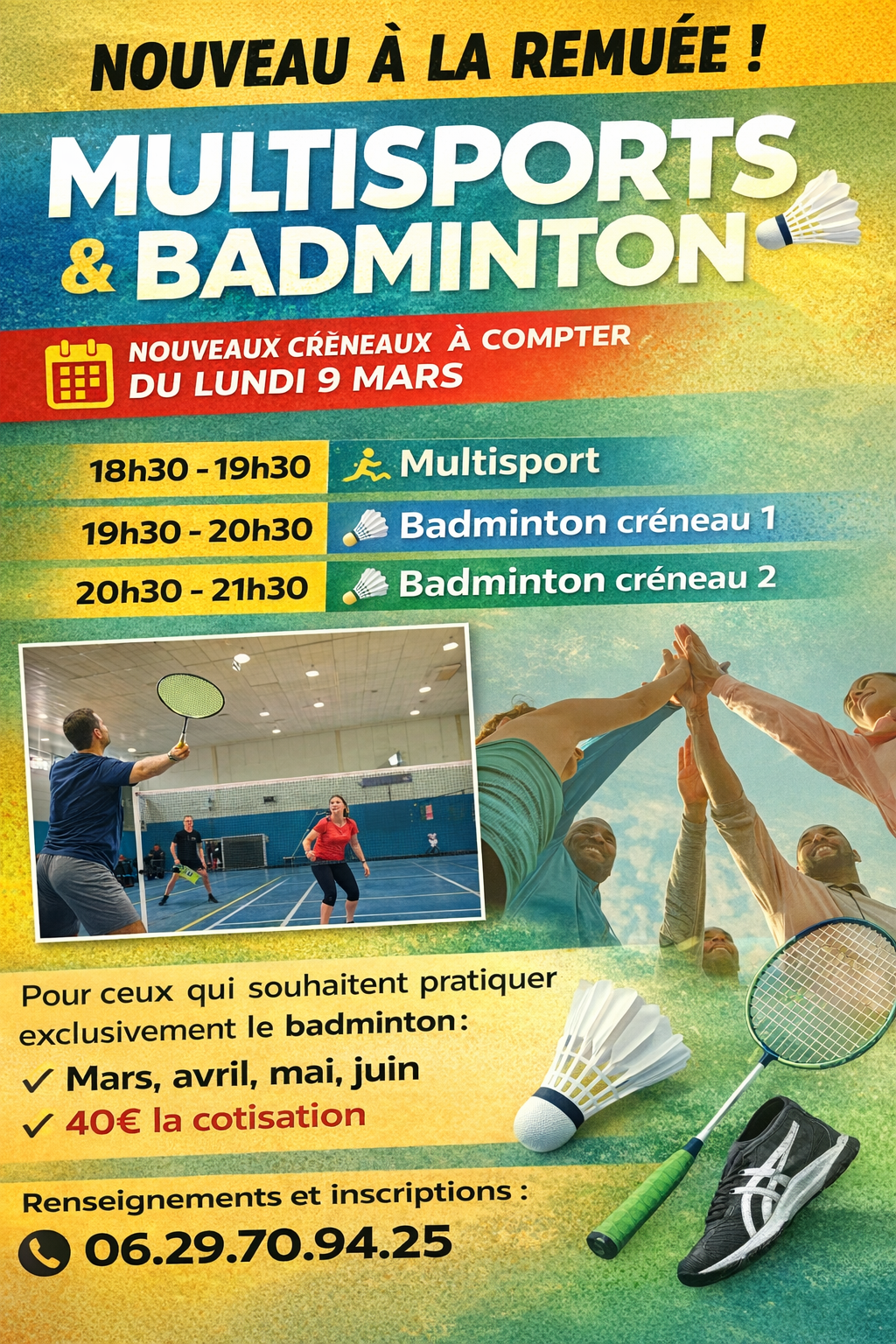 Affiche Multisports et Badminton Francky Saison 2025-2026