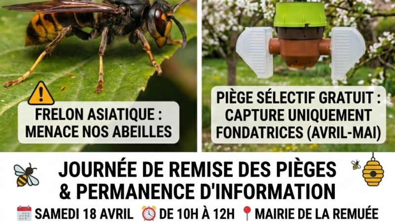 Lutte contre le frelon asiatique à La Remuée