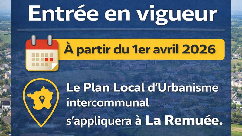 PLUi : entrée en vigueur du Plan Local d’Urbanisme intercommunal au 1er avril 2026