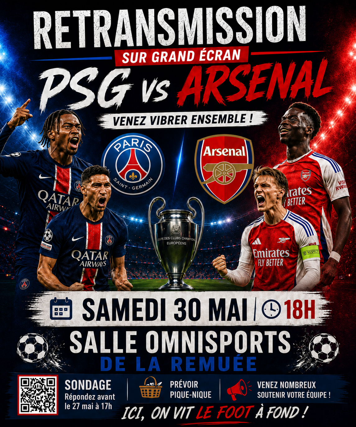 Retransmission Finale PSG – Arsenal