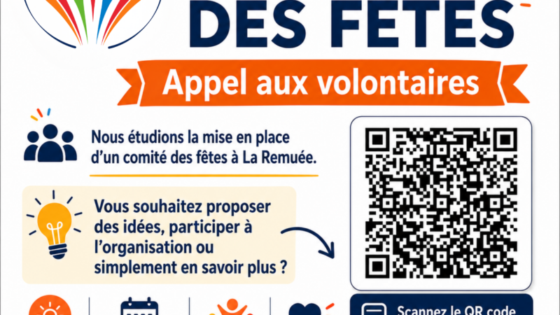 Création d’un comité des fêtes : appel aux volontaires