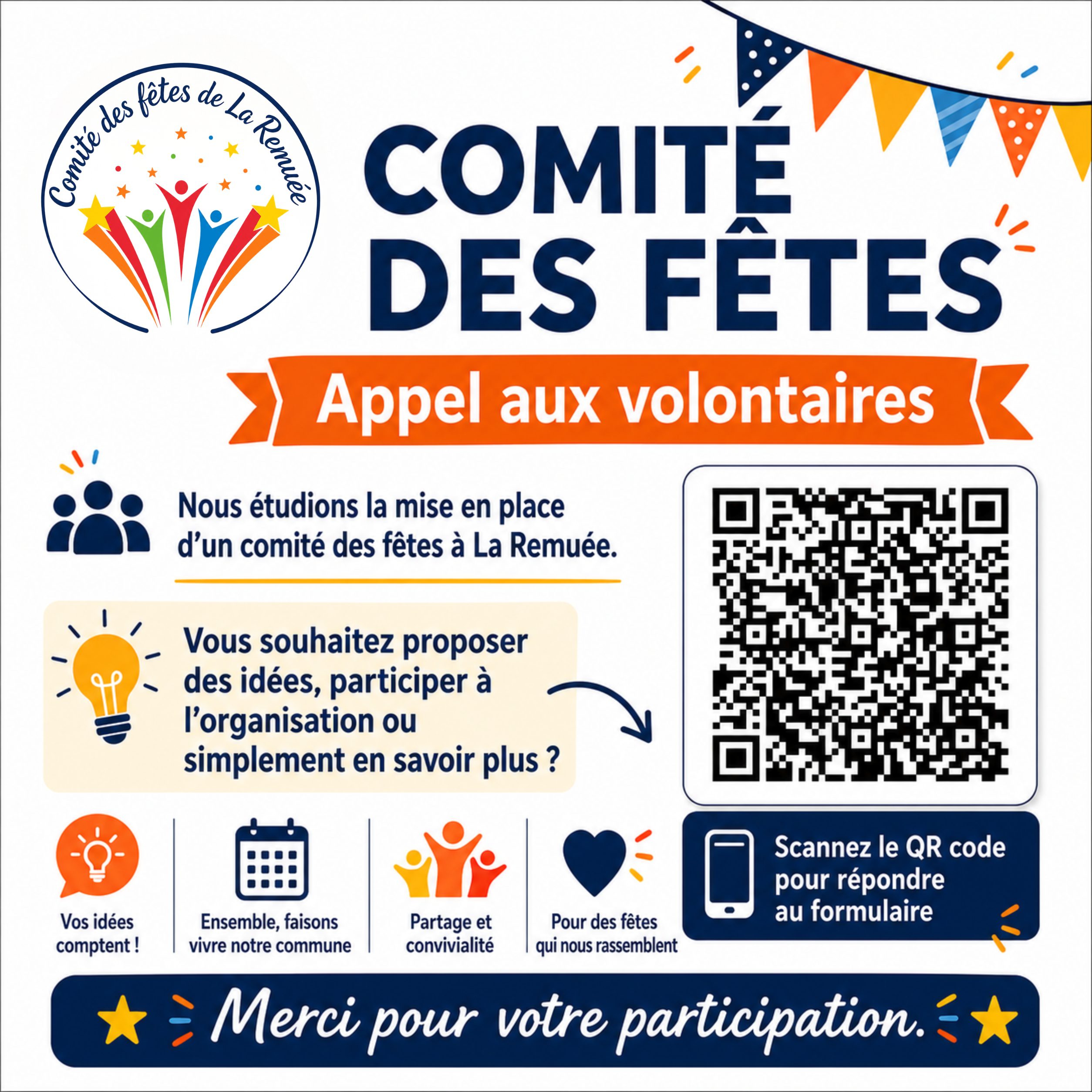 Création d’un comité des fêtes : appel aux volontaires