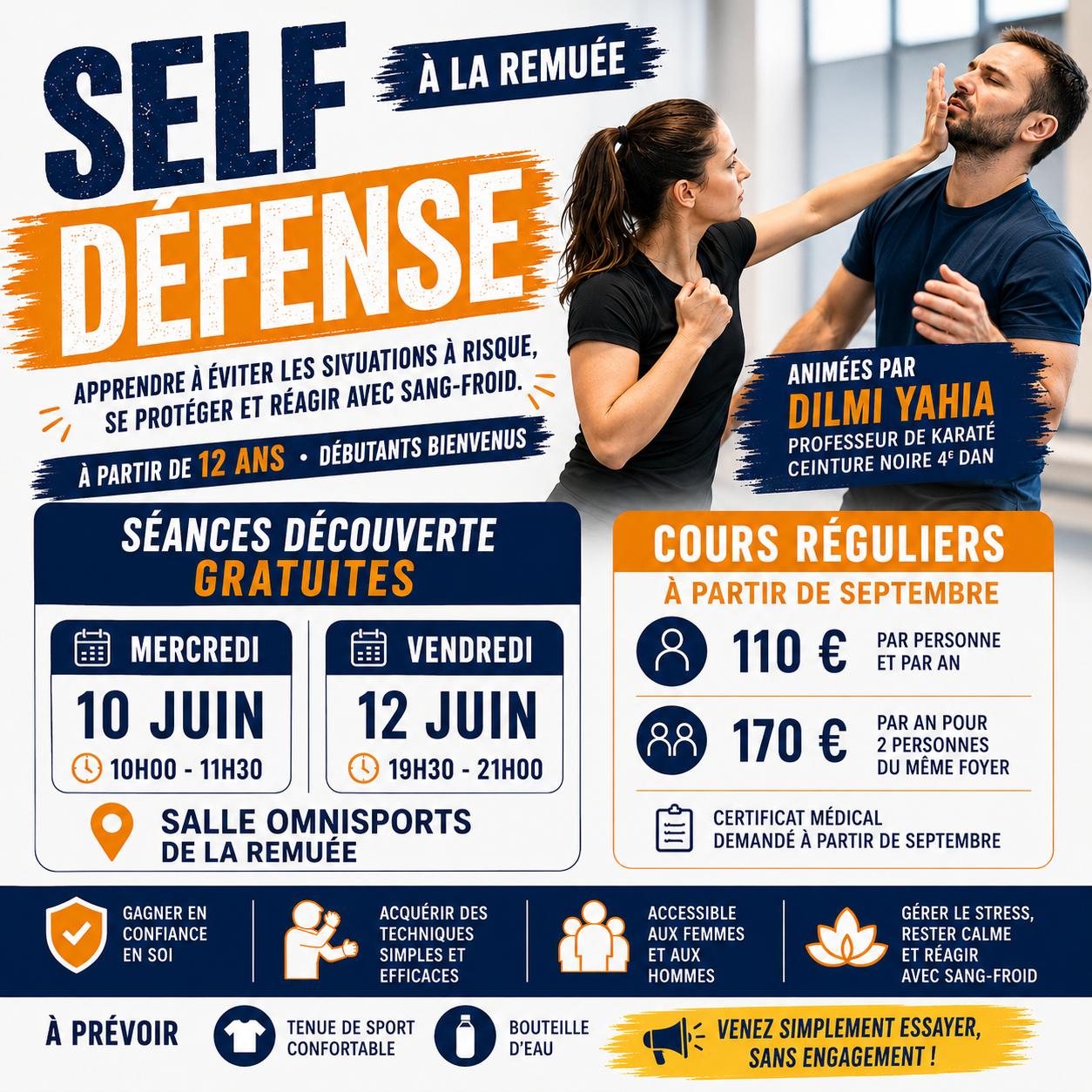 Séances d’essai de self-défense à La Remuée : retour en images