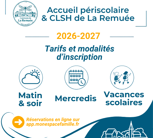Accueil périscolaire et CLSH 2026-2027 : tarifs et modalités d’inscription