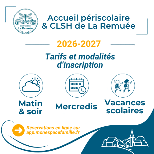 Accueil périscolaire et CLSH 2026-2027 : tarifs et modalités d’inscription