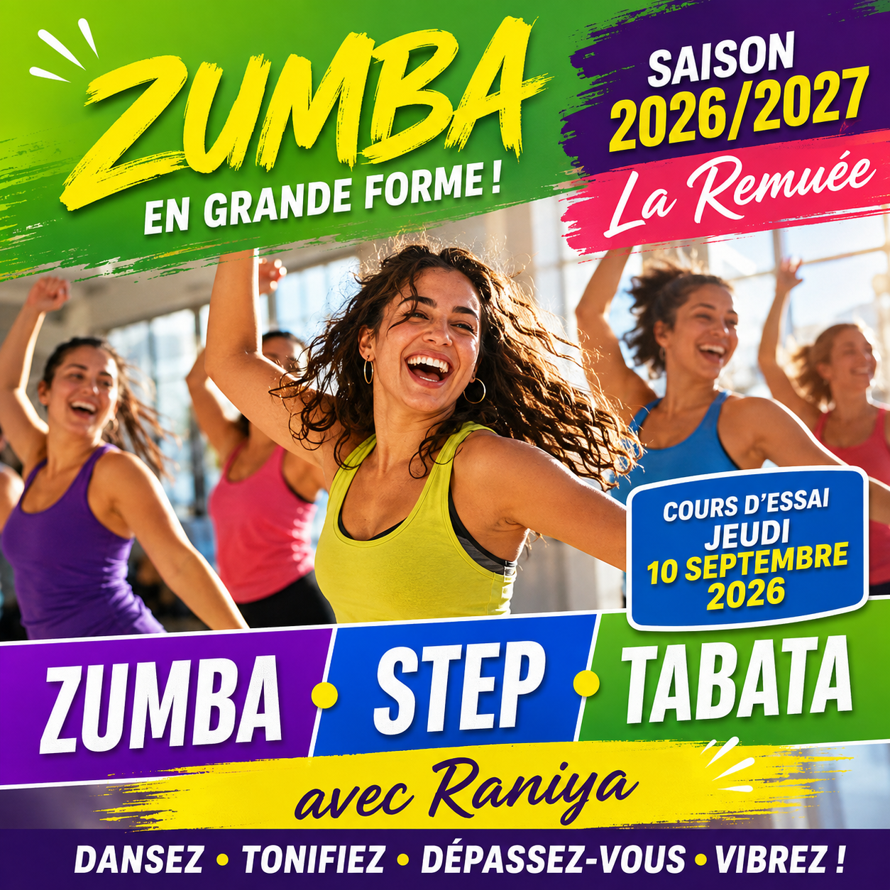 Zumba, Step et HIIT à La Remuée – Saison 2026-2027